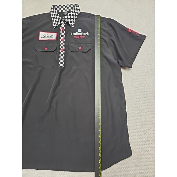 Trailer Park Golf Club Shirt Mens 2X Short Sleeve Polo Checkered Collar - Picture 2 of 7